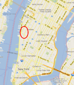 localisation du quartier de Chelsea à NY