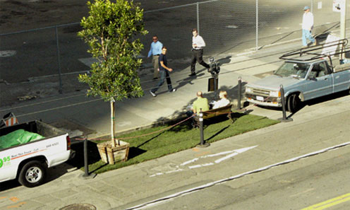Exemples d'intervention de Park(ing) Day, USA